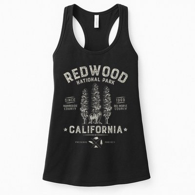 Redwood National Park Vintage California Bear Gifts Womens Tank Top