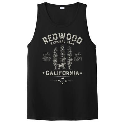 Redwood National Park Vintage California Bear Gifts PosiCharge Competitor Tank