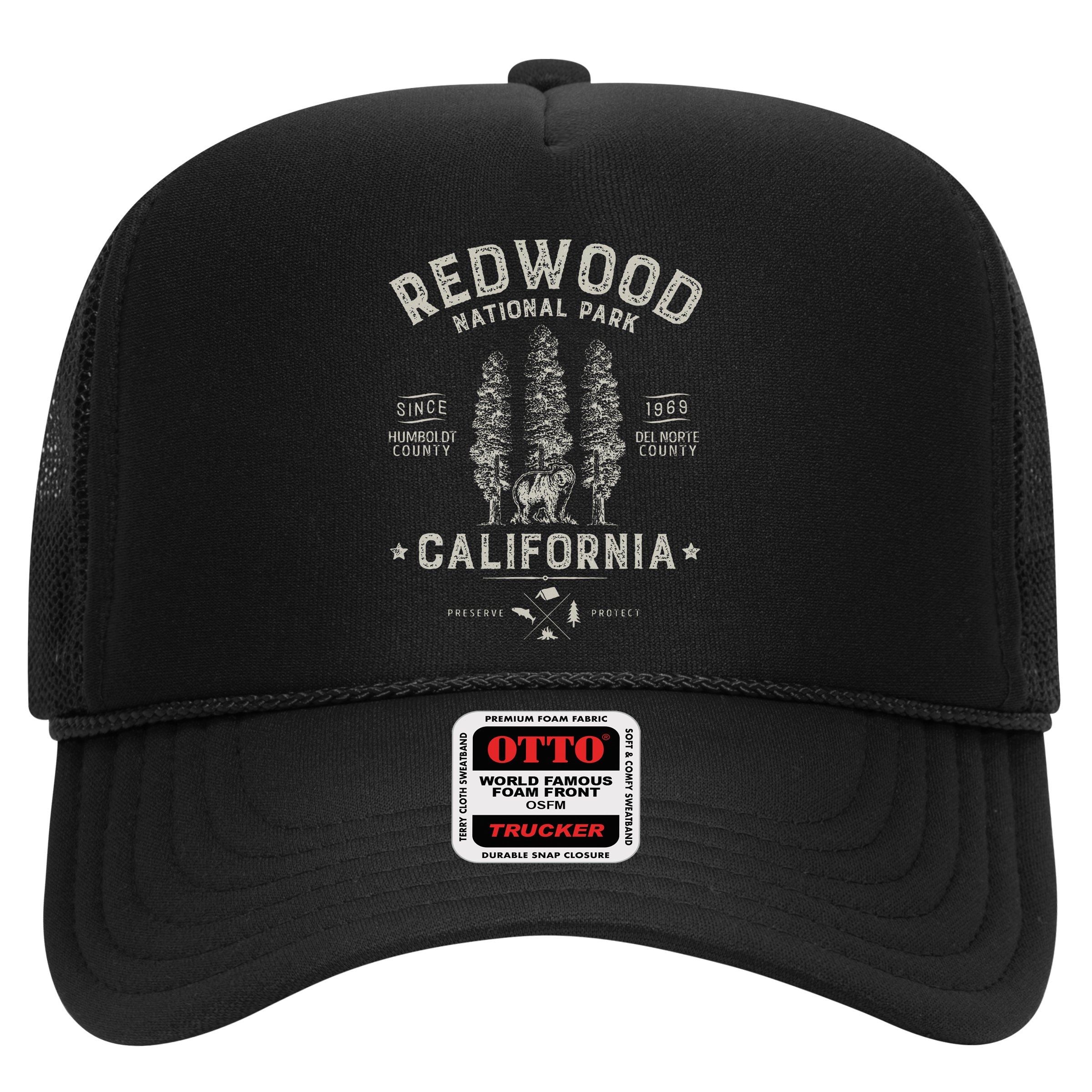 Redwood National Park Vintage California Bear Gifts Hat
