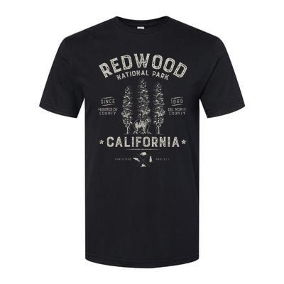 Redwood National Park Vintage California Bear Gifts Softstyle CVC T-Shirt