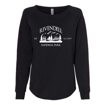 Rivendell National Park Lotr Womens California Wash Sweatshirt