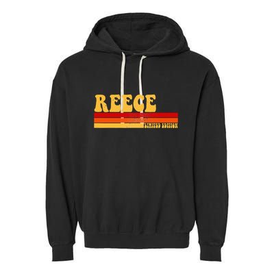 Reece Name Personalized Idea Retro Vintage Reece Garment-Dyed Fleece Hoodie