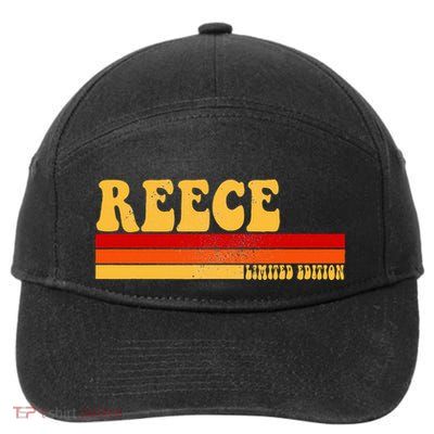 Reece Name Personalized Idea Retro Vintage Reece 7-Panel Snapback Hat