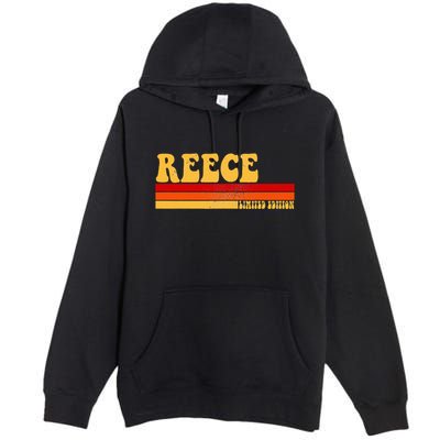 Reece Name Personalized Idea Retro Vintage Reece Premium Pullover Hoodie