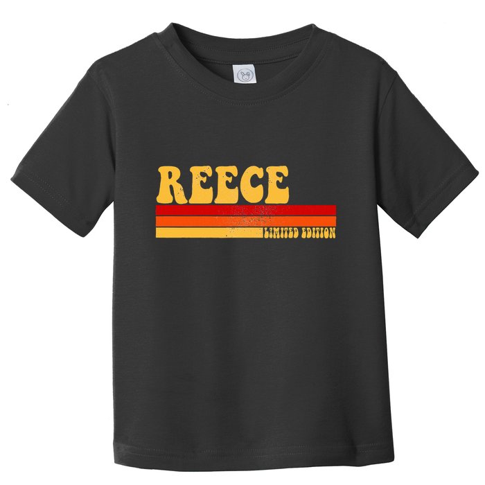 Reece Name Personalized Idea Retro Vintage Reece Toddler T-Shirt