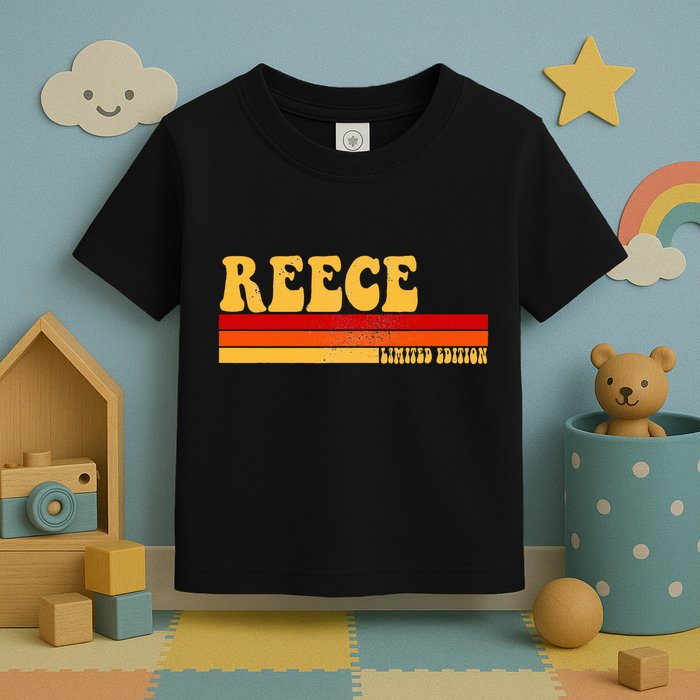 Reece Name Personalized Idea Retro Vintage Reece Toddler T-Shirt