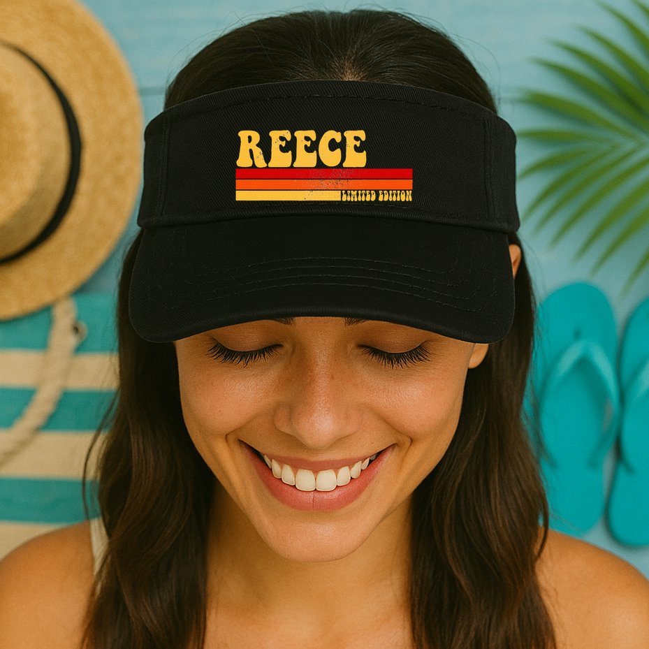 Reece Name Personalized Idea Retro Vintage Reece Visor