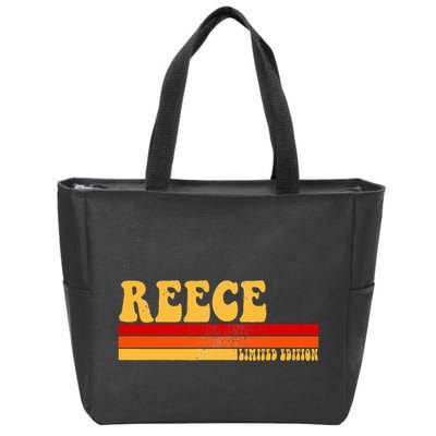 Reece Name Personalized Idea Retro Vintage Reece Zip Tote Bag