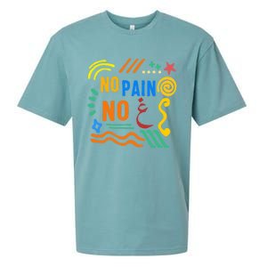 Ramadan No Pain No Gain Adult Muslim Arabic Letters Gym Love Gift Sueded Cloud Jersey T-Shirt