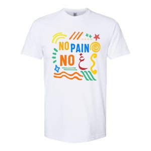 Ramadan No Pain No Gain Adult Muslim Arabic Letters Gym Love Gift Softstyle CVC T-Shirt