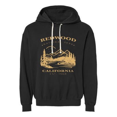 Redwood National Park Hiking Camping Garment-Dyed Fleece Hoodie