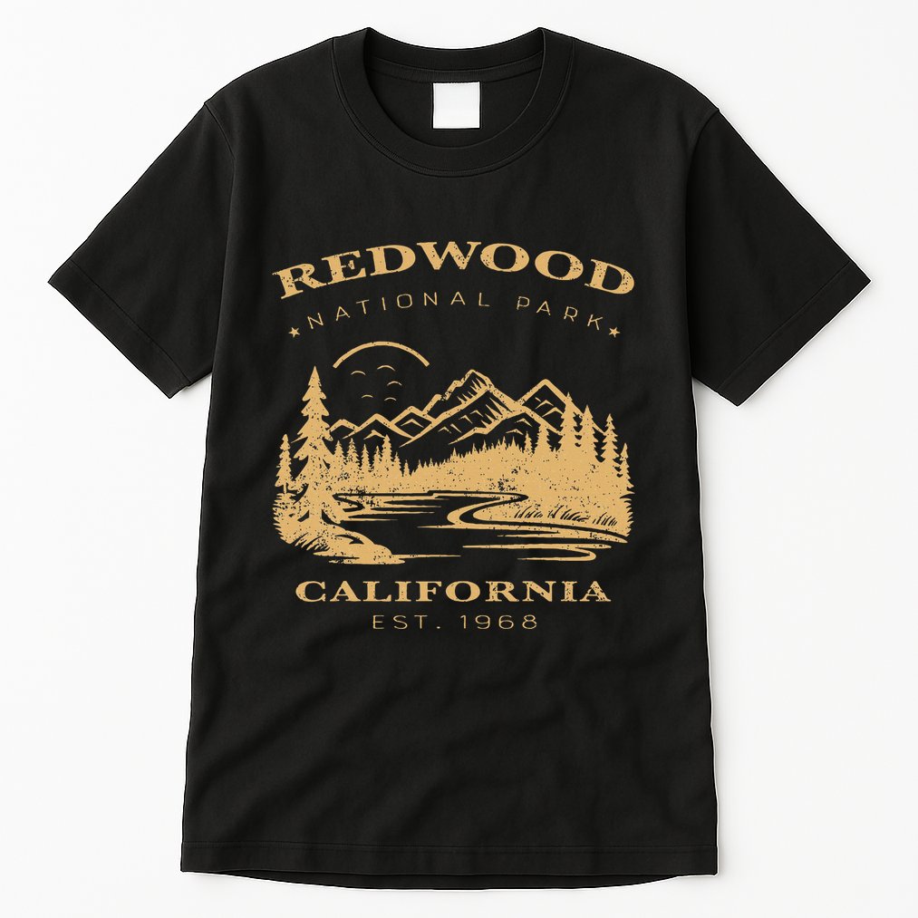 Redwood National Park Hiking Camping Tall T-Shirt