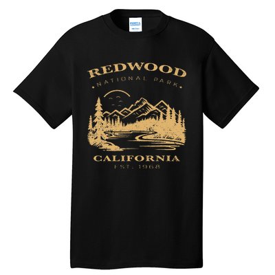 Redwood National Park Hiking Camping Tall T-Shirt