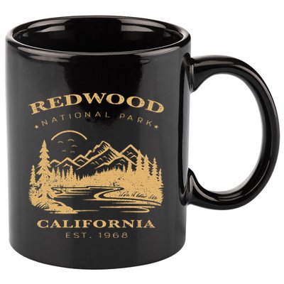 Redwood National Park Hiking Camping 11oz C Handle Ceramic Mug