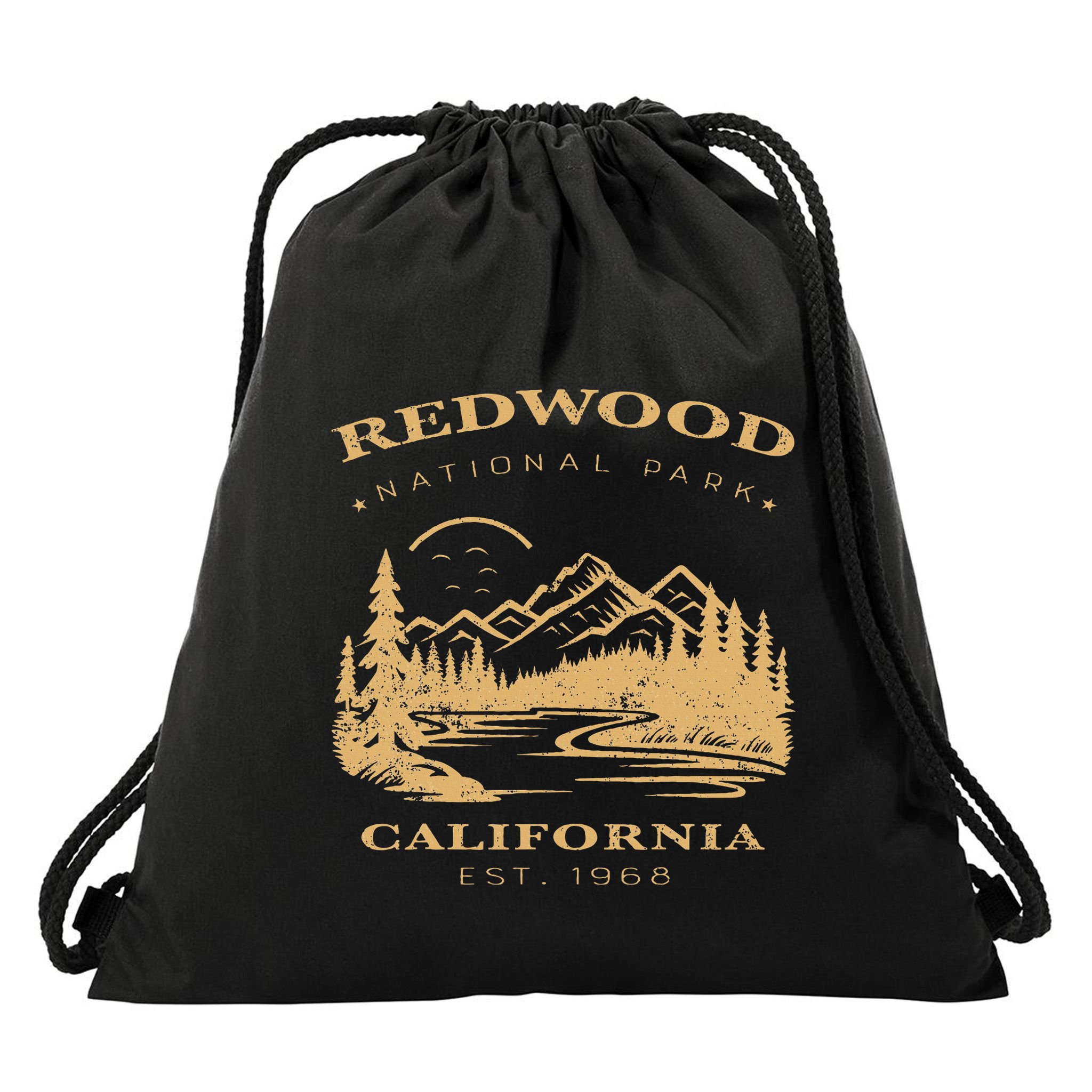 Redwood National Park Hiking Camping Drawstring Bag