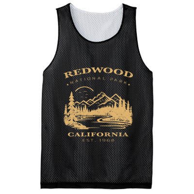 Redwood National Park Hiking Camping Mesh Reversible Basketball Jersey Tank
