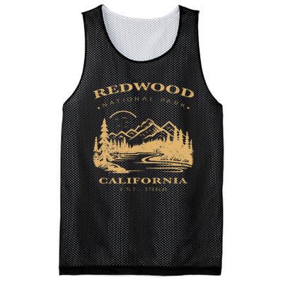 Redwood National Park Hiking Camping Mesh Reversible Basketball Jersey Tank