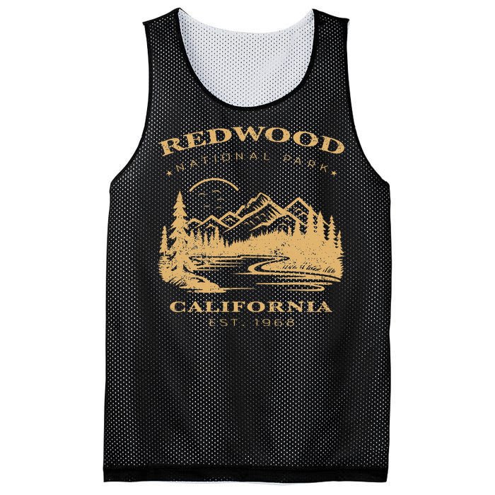 Redwood National Park Hiking Camping Mesh Reversible Basketball Jersey Tank