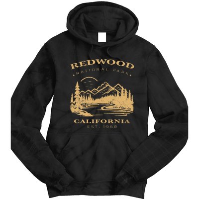 Redwood National Park Hiking Camping Tie Dye Hoodie