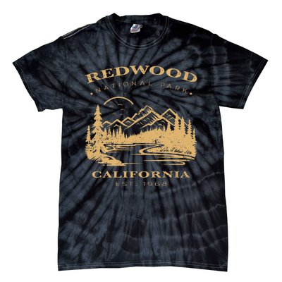 Redwood National Park Hiking Camping Tie-Dye T-Shirt