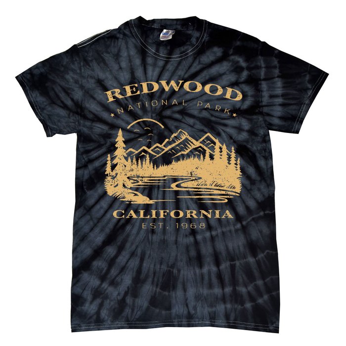 Redwood National Park Hiking Camping Tie-Dye T-Shirt