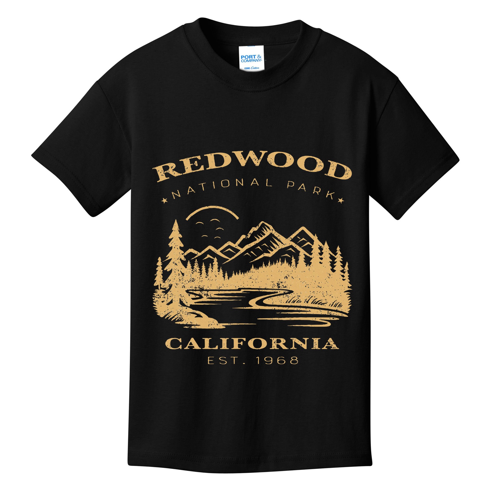Redwood National Park Hiking Camping Kids T-Shirt