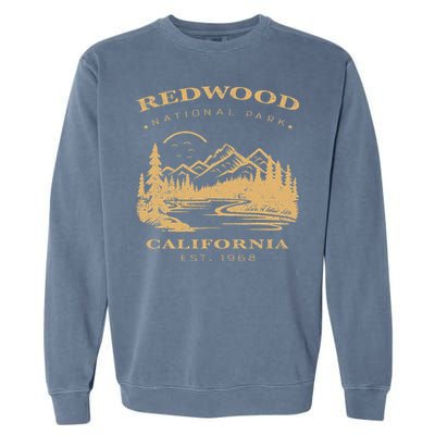 Redwood National Park Hiking Camping Garment-Dyed Sweatshirt