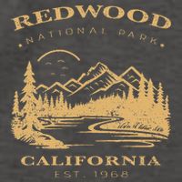 Redwood National Park Hiking Camping Vector Backpack