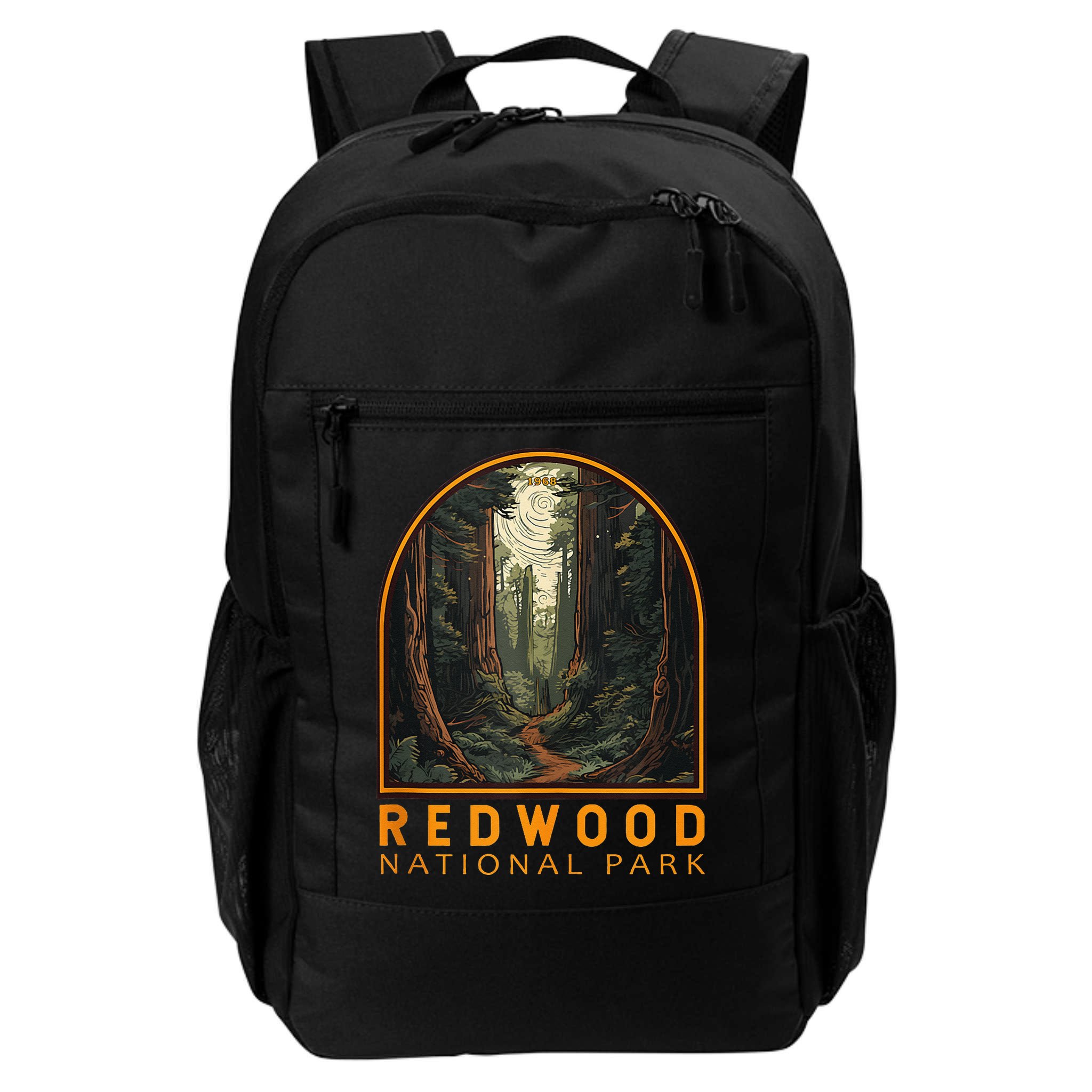 Redwood National Park Illustration Trail Emblem  Backpack