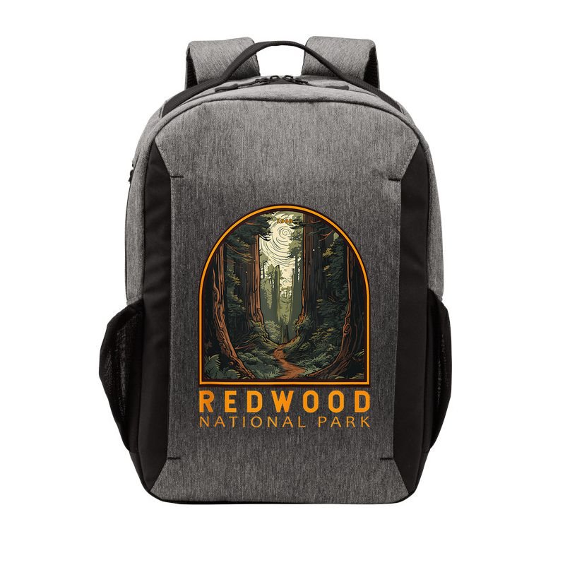 Redwood National Park Illustration Trail Emblem  Vector Backpack