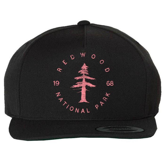 Redwood National Park Redwood Forest Design US Parks Wool Snapback Cap