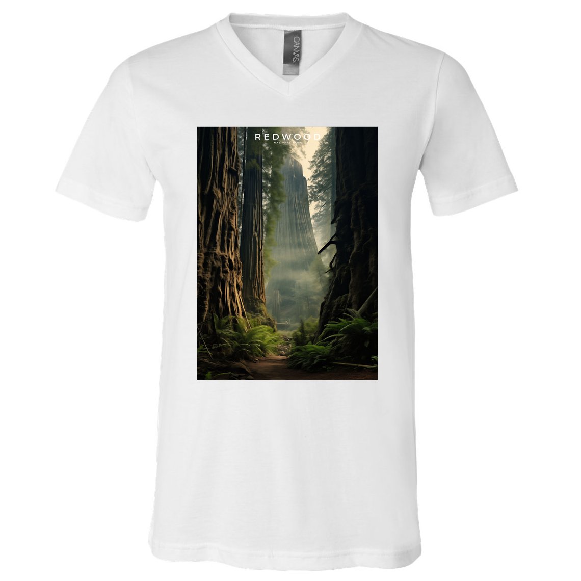 Redwood National Park V-Neck T-Shirt