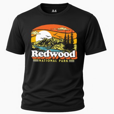 Redwood National Park Vintage 80s Retro California Mountains Performance Shirt