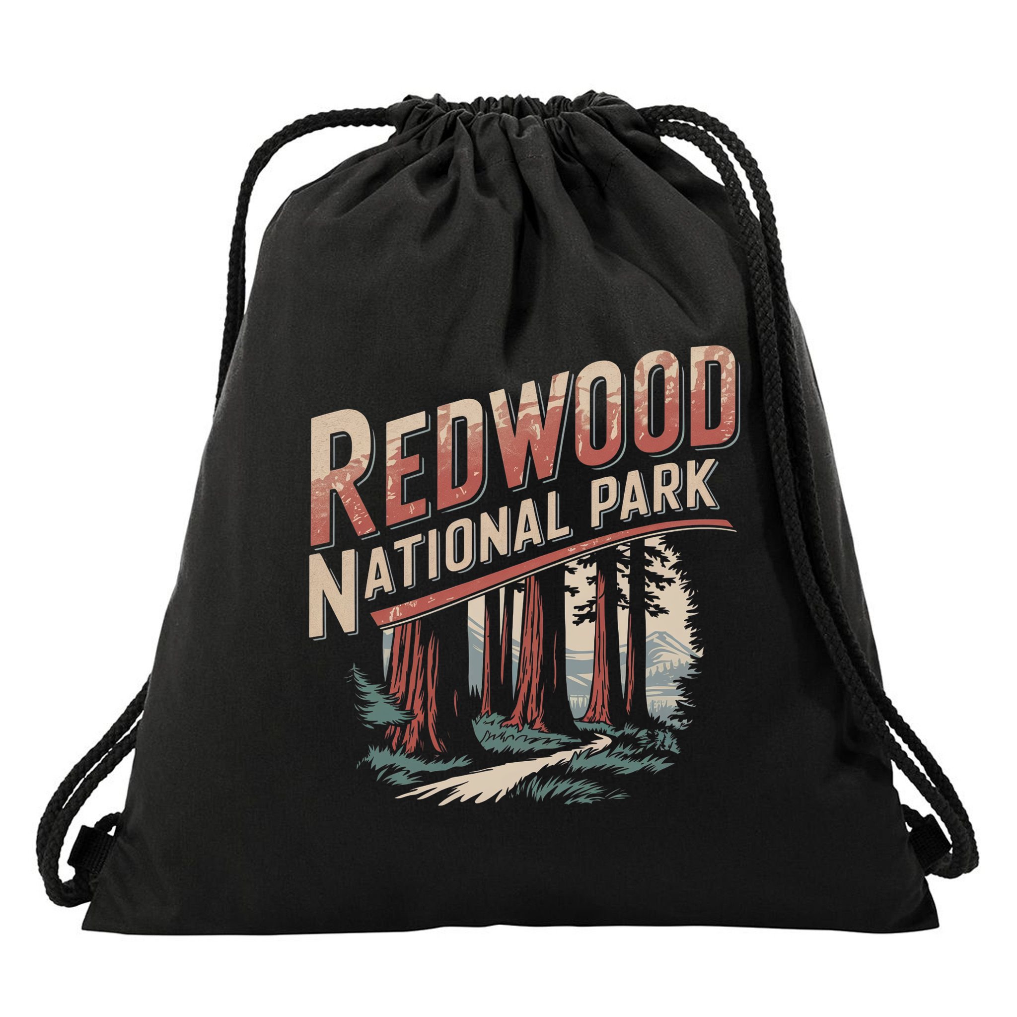 Redwood National Park Drawstring Bag