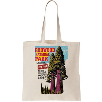 Redwood National Parks California Agedd Look Vintage Tote Bag