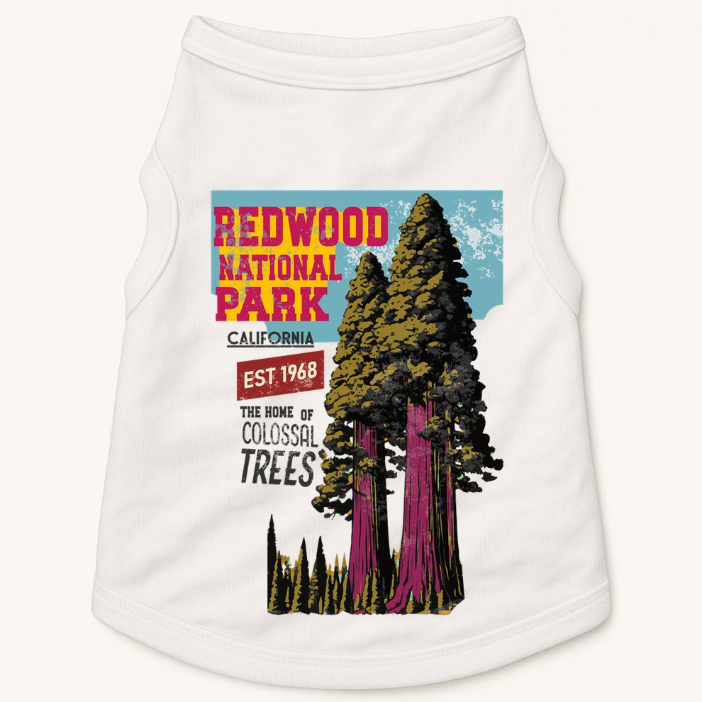 Redwood National Parks California Agedd Look Vintage Doggie Tank