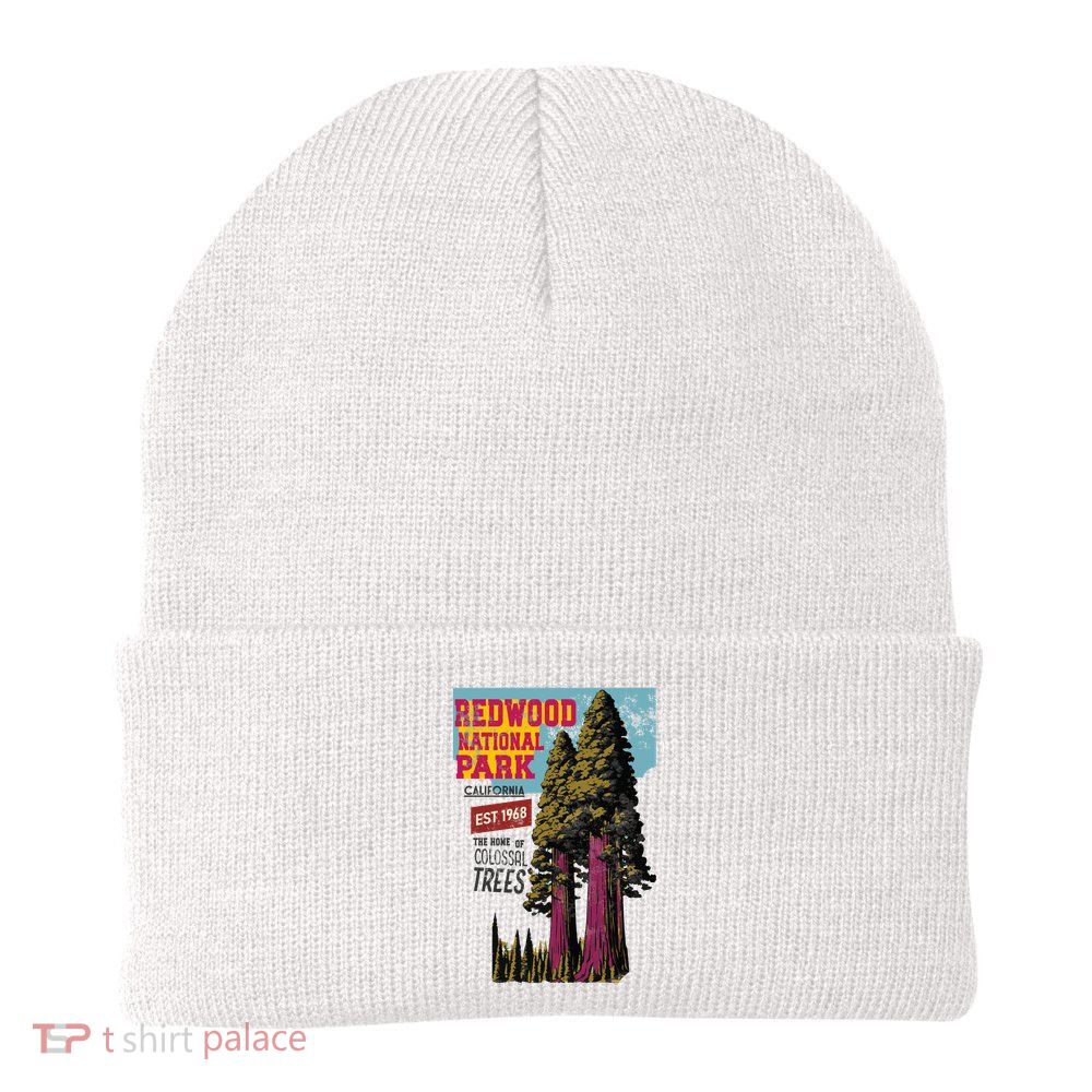 Redwood National Parks California Agedd Look Vintage Beanie