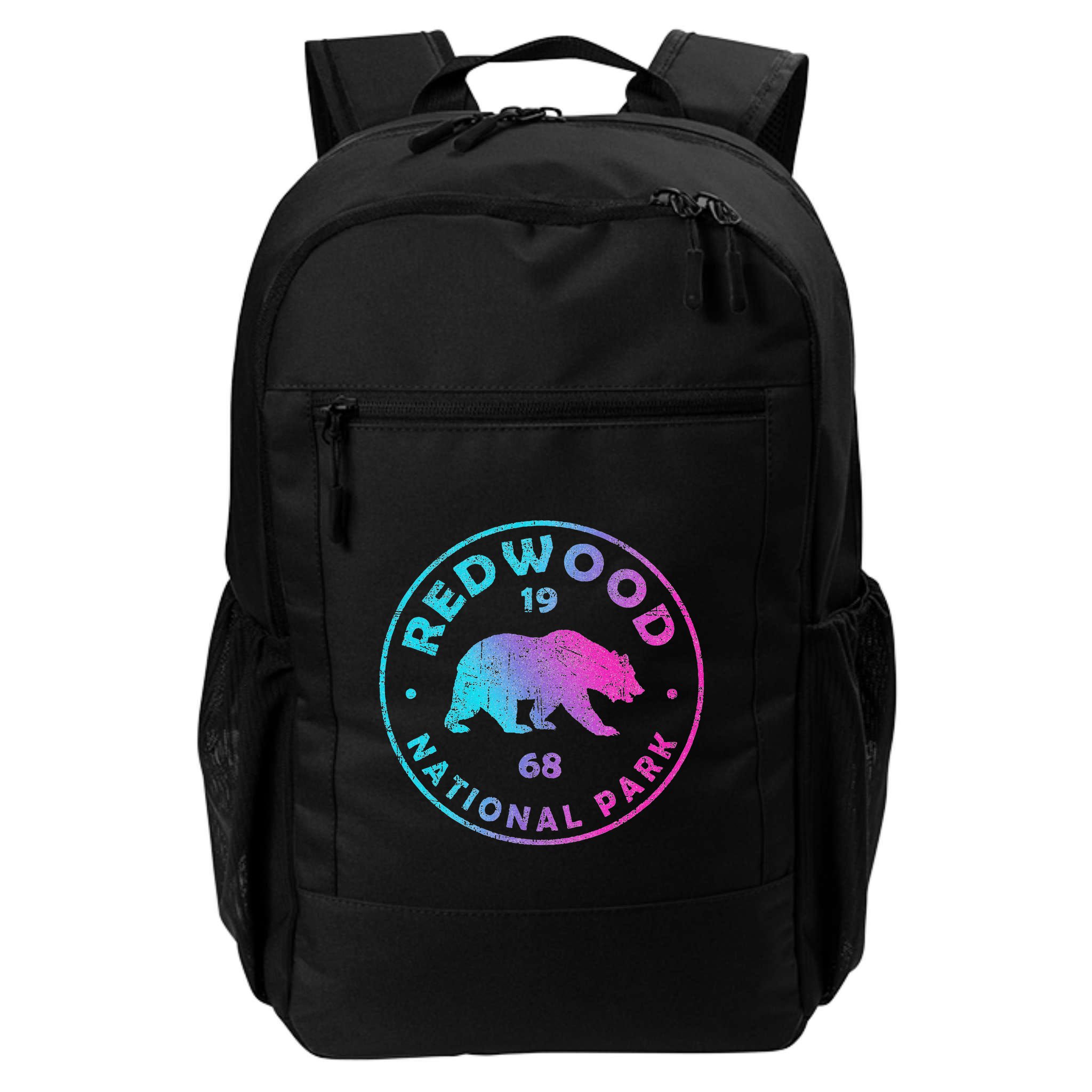 Redwood National Park Ca Colorful Tie Dye Bear Backpack