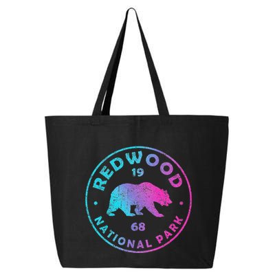 Redwood National Park Ca Colorful Tie Dye Bear 25L Jumbo Tote