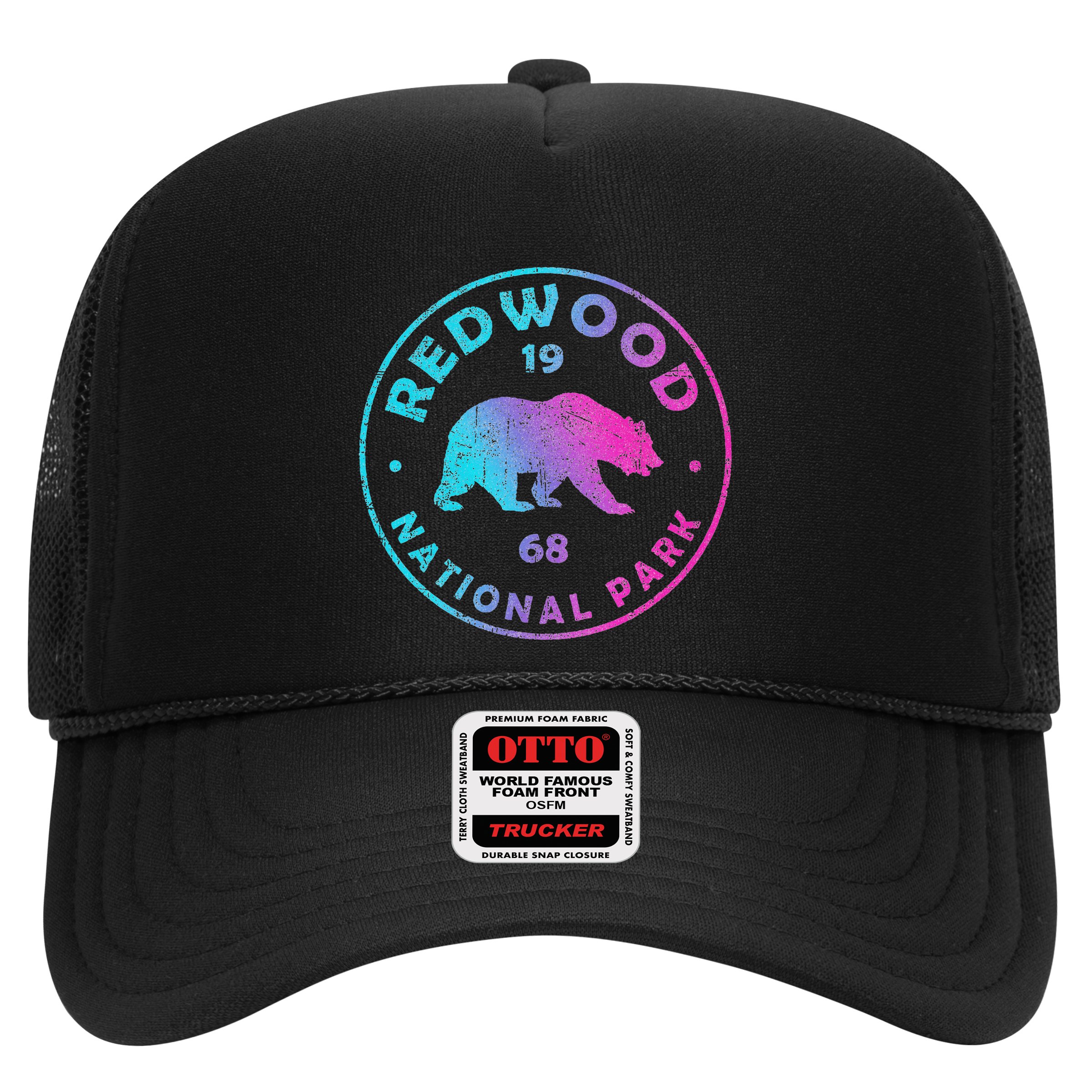 Redwood National Park Ca Colorful Tie Dye Bear Hat
