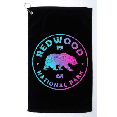 Redwood National Park Ca Colorful Tie Dye Bear Golf Towel