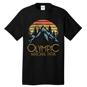 Retro National Park Washington Mountains Tall T-Shirt