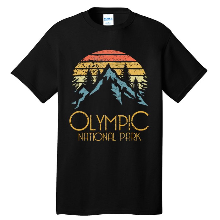 Retro National Park Washington Mountains Tall T-Shirt