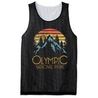 Retro National Park Washington Mountains Mesh Reversible Basketball Jersey Tank