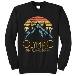 Retro National Park Washington Mountains Tall Sweatshirt