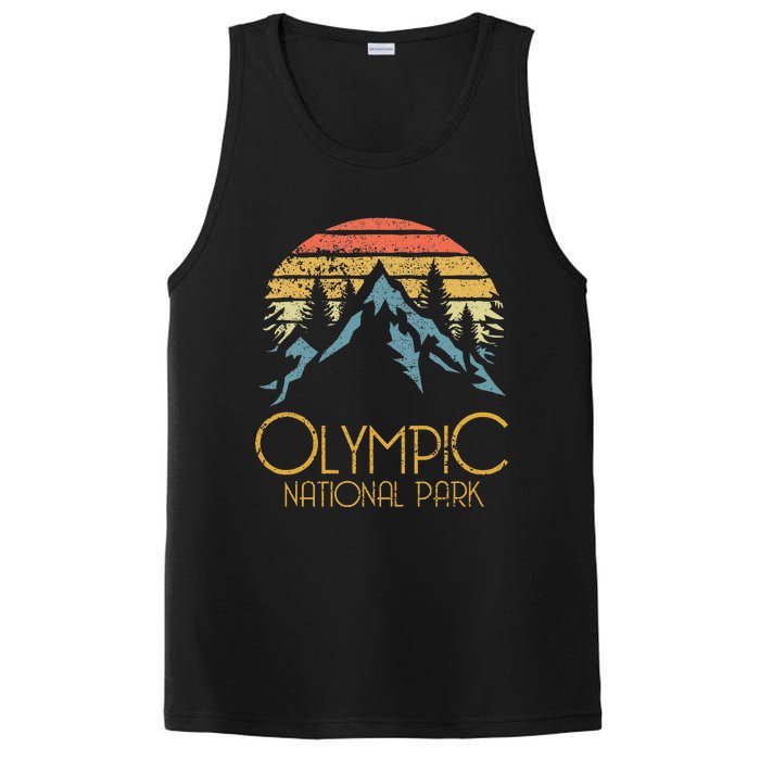 Retro National Park Washington Mountains PosiCharge Competitor Tank