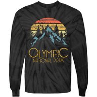 Retro National Park Washington Mountains Tie-Dye Long Sleeve Shirt