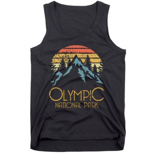 Retro National Park Washington Mountains Tank Top