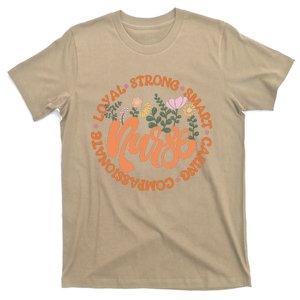 Retro Nurse Quote Groovy Flower Emergency Nurses Day T-Shirt