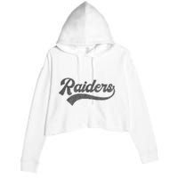 Raiders Name Crop Fleece Hoodie